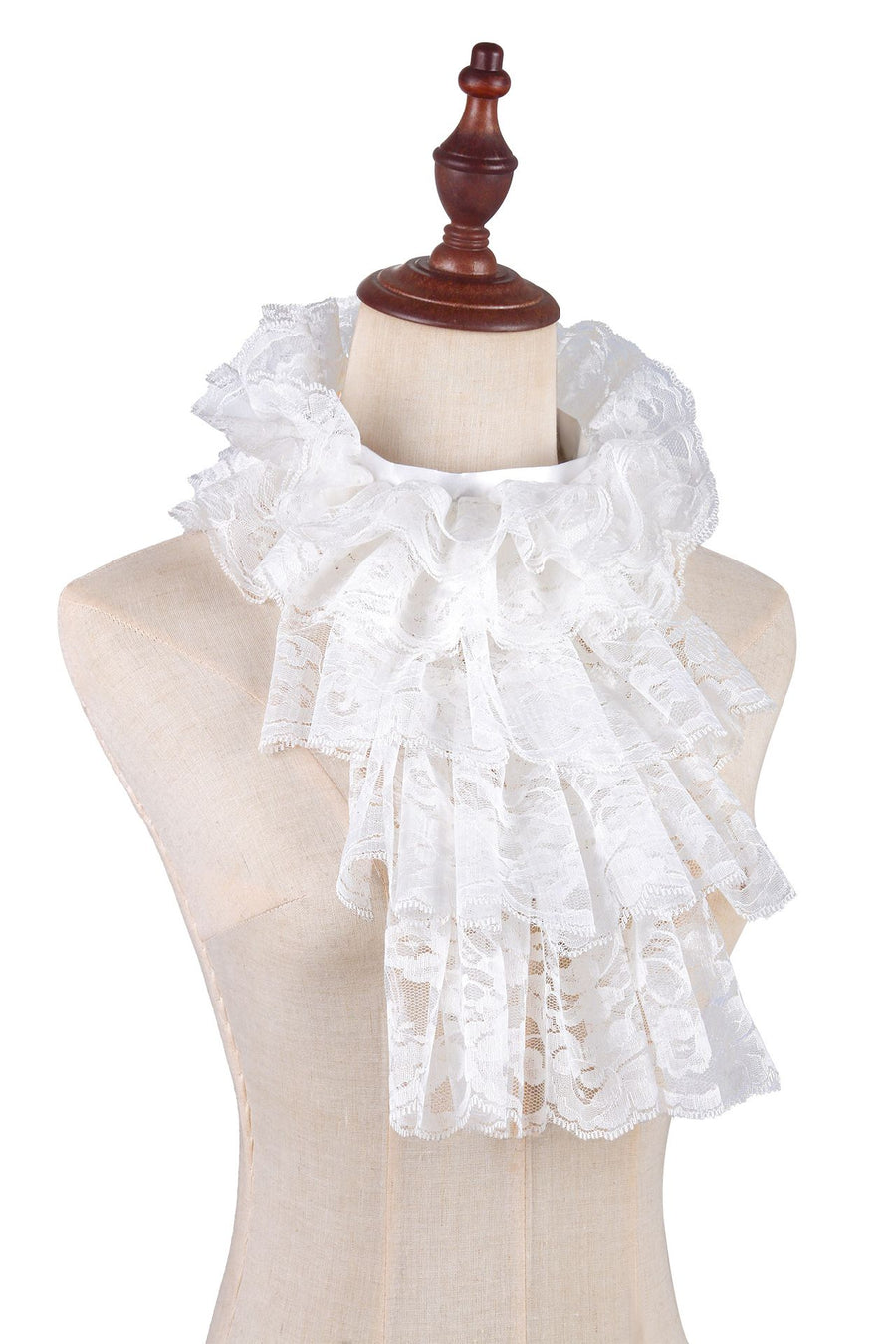 2 pieces of artistic collar style clothing, lace collar, ruffled edges, detachable collar, white scarf, fake collar accessory