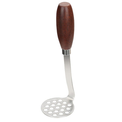 Anti slip wooden handle potato grinder, easy to crush, labor-saving, 304 stainless steel, sturdy and durable potato press machine, dishwasher safe, suitable for potatoes, etc