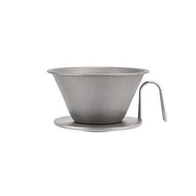 Steel Pour Over Coffee Dripper with  Mesh Filter Portable Reusable Cone for Travel Camping Brewing Tea