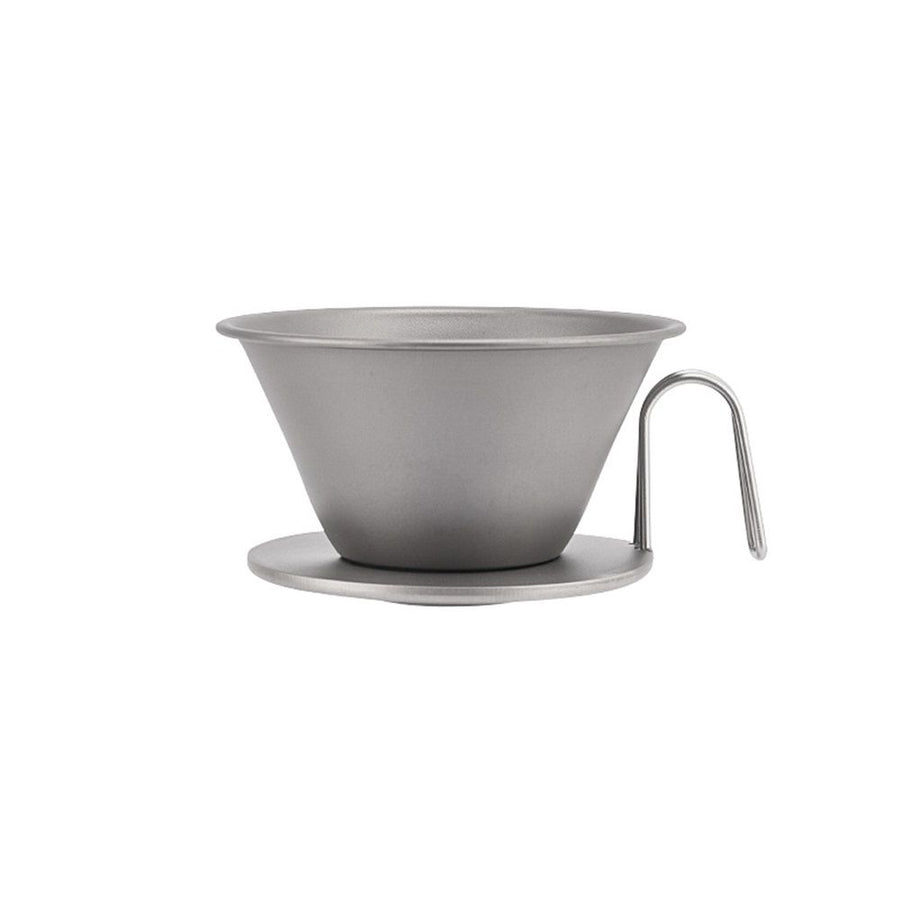 Steel Pour Over Coffee Dripper with  Mesh Filter Portable Reusable Cone for Travel Camping Brewing Tea