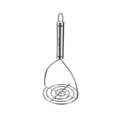 Stainless Steel Potato Ricer Masher 1-Piece Set Manual Food Press Tool for Smooth Mashed Potatoes Heavy Duty Kitchen Gadget for Home Cooking（Round style）