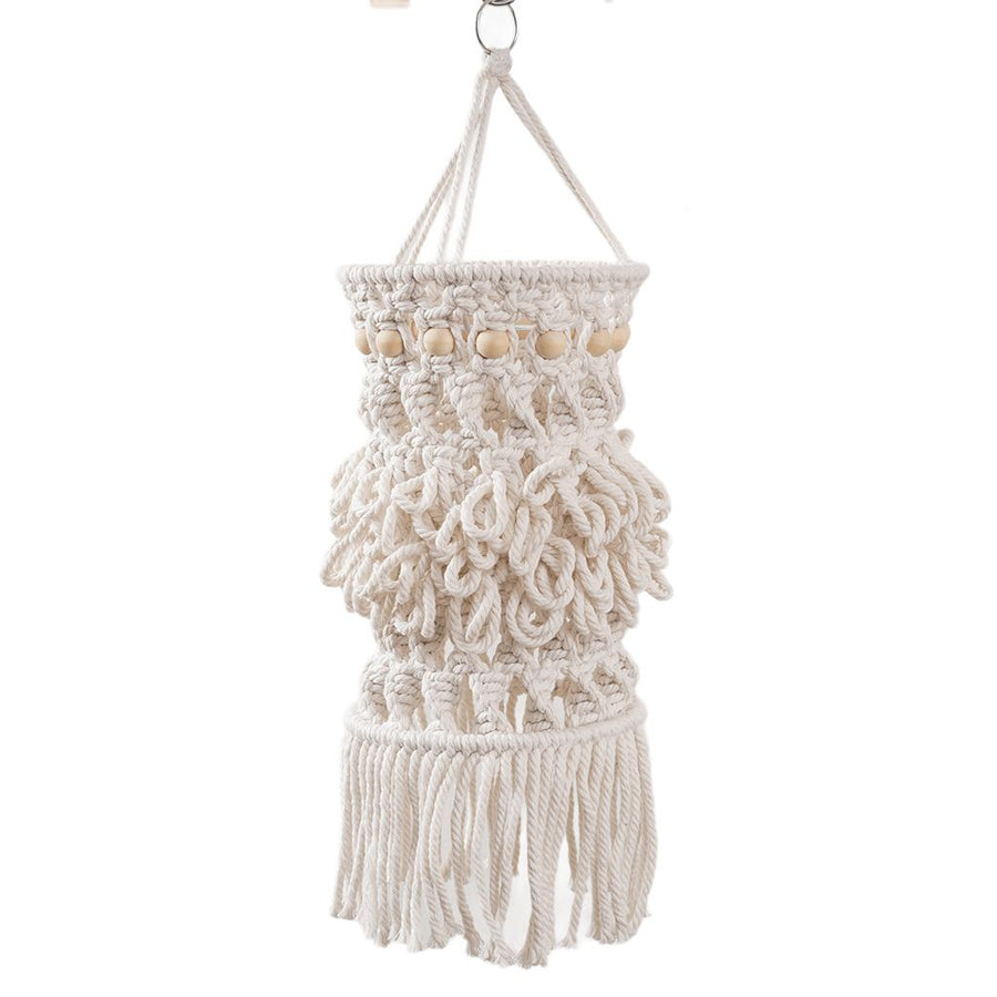 Nordic style hand woven cotton rope tapestry lampshade, homestay lighting pendant, room decoration wall hanging