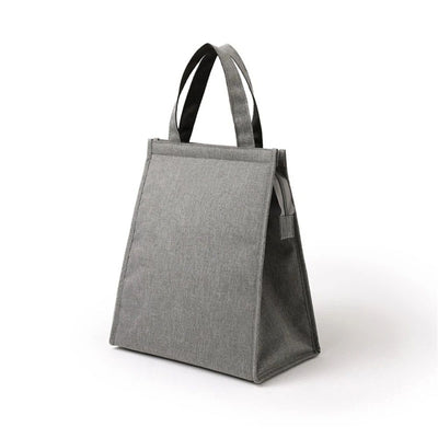 Black Lunch Bag for Men - Lunch Bag with Zipper Tote Bag for Women Simple Lunch Box Reusable Insulated(grey）