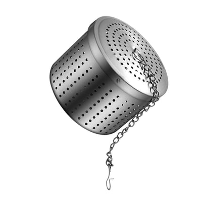 Stainless Steel Filter Basket for Tea Herbs Spices Dregs Strainer with Hook Chain Design Fine Mesh for Filtering Easy to Clean Resistant（medium size）