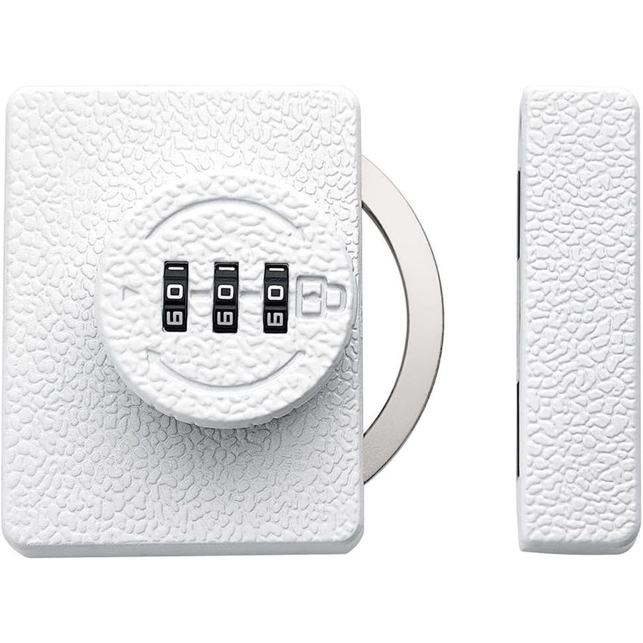 White Cabinet Lock,3 Digit Password Keyless,Anti Pry Mechanical Password Lock,Protect Privacy,for Drawer,Cabinets,Locker, Closet,Windows,Sliding Door,Bathroom,and Garden