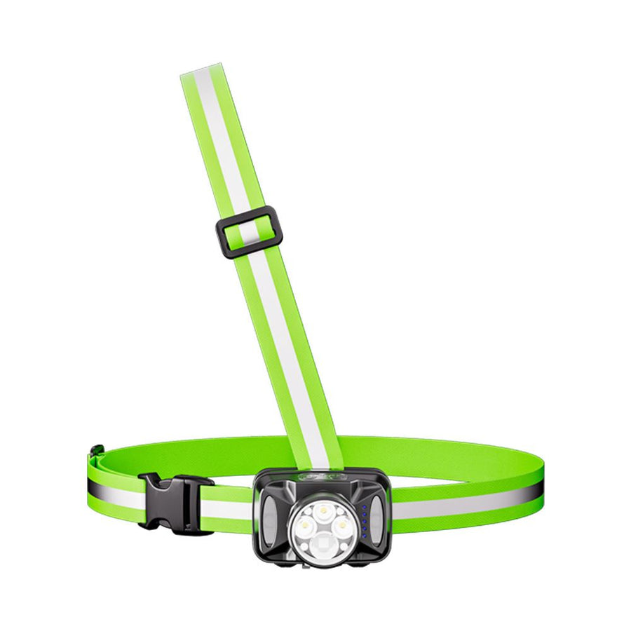 High-Visibility Running Lights for Runners, Adjustable Beam & 360° Reflective Vest,Waterproof Running Vest Light for Night Walking/Cycling/Jogging(Single shoulder strap)