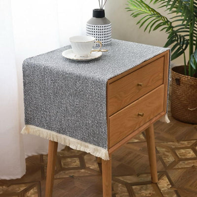 Bedside Table Cover - Coffee Table Cover with Tassel Top, Bedside Table Bedside Bedroom Bedside Living Room Small Tablecloth  Furniture（40*70cm）