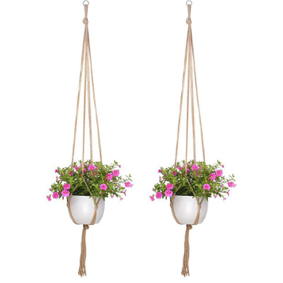 Plant suspended basket, 2 Packs suspended basket , Hanging Planter for Indoor Plants Decorative Pot Hanger for Home Decor, only Hanger, NO Plant and Pot