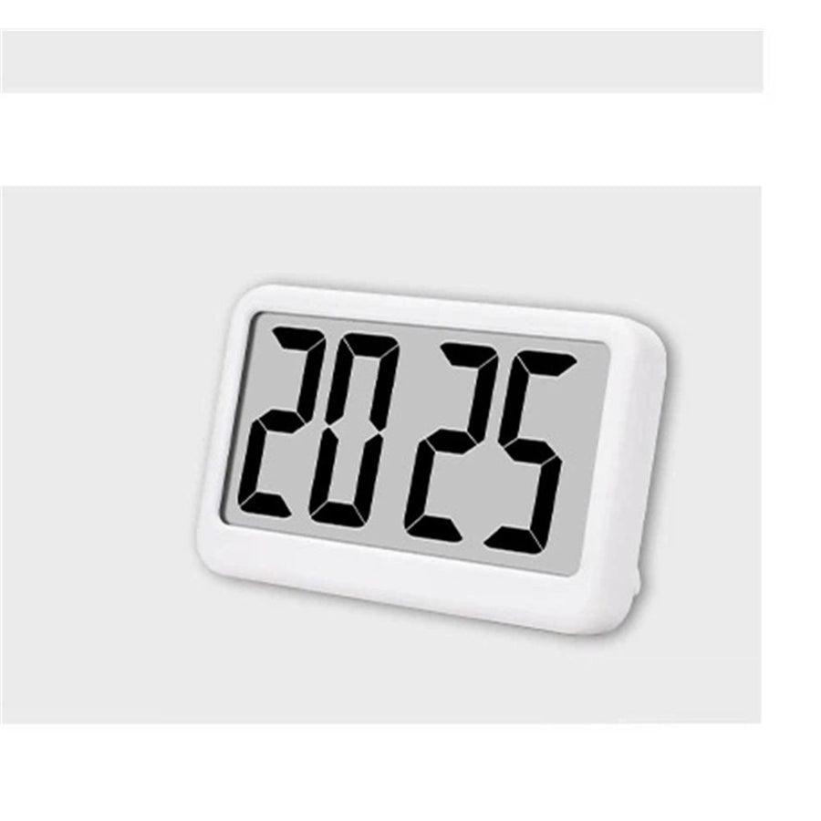 LED minimalist ultra-thin clock, mini digital large screen display device, student alarm clock, desktop bedroom clock（white）