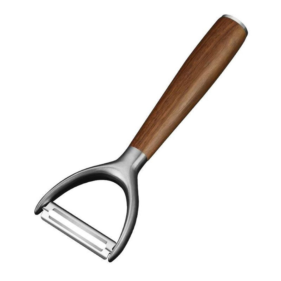 Premium 304 Stainless Steel Y-Shaped Potato Peelers with Ultra Sharp Blades, Heavy-Duty Fruit Peeler with Comfort Real Wood Handle,Durable Vegetable Peeler