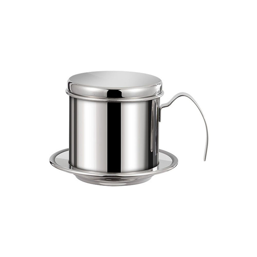 Coffee Maker Pot, Coffee Maker Dripper Filter Coffee Maker Stainless Steel Drip Pot Portable Press Cup Manual Infuser for Office Home Kitchen Camping(silver)
