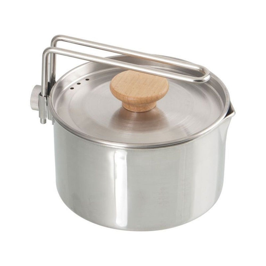Stainless Steel Camping Pot with Lid and Removable Handle, Light Weight Outdoor Camping Kettle, Easy Clean Camp Boiling Pot, Cooking Pot for Picnic, Hiking, Backpacking,