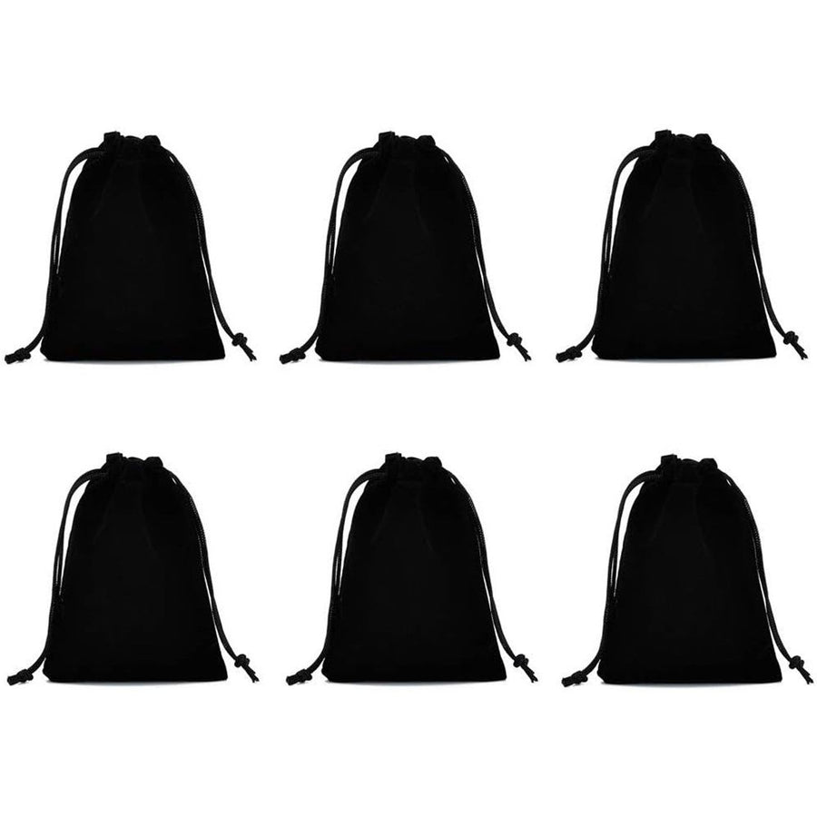 Gift Bags, Pack of   7.09x9.84 inches Velvet Drawstring Jewelry Pouches, for Candy, Toys, Jewelry, Treats, Birthday Party Favors (Black)storage bag only