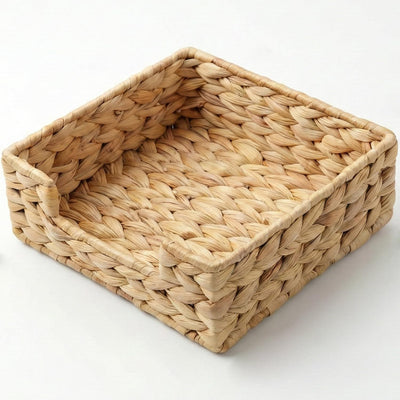 Rattan calabash grass for Table, Napkins Holder For Paper Napkins, Kitchen Luncheon Paper on Boho Dining Countertop - Square
