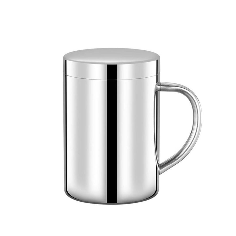 Stainless Steel Coffee Mug With Lid And Handle 200ml Unbreakable  Cup Double Wall Camping Cup Travel Coffee Mugs Shatterproof Tea Cup Camping Mug Stainless Steel Cup