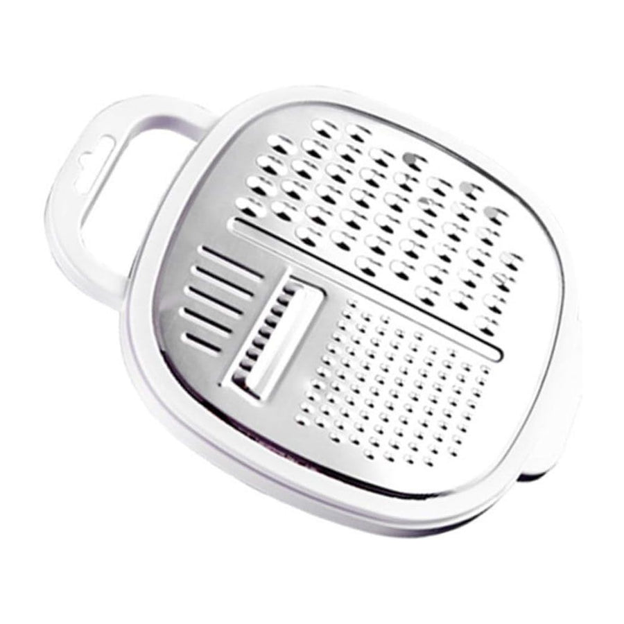 Cheese Grater with Container and Lid, Cheese Grater Bowl with Handle, Hand Chopper Graters for Vegetables, Butter, (white)