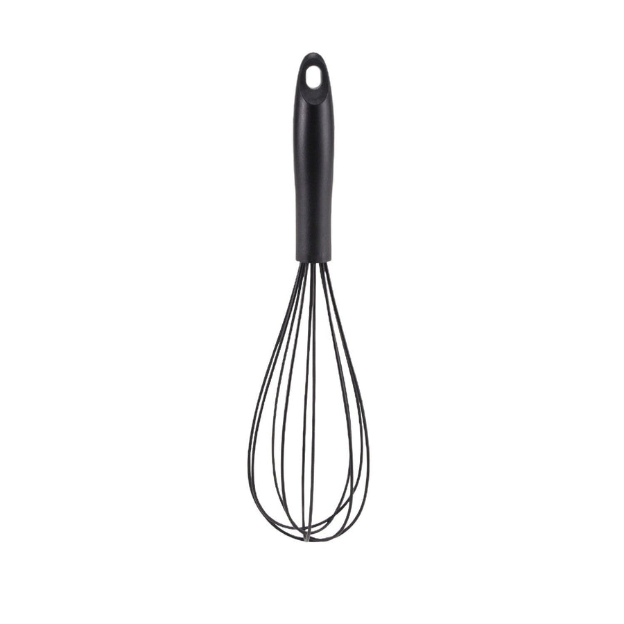 1Pc Black Mini Silicone Whisks,Non-Stick Whisks,Milk and Egg Beater Blender,Hand Egg Mixer,Kitchen for Cooking, Baking, Mixing,Stirring,Cooking Utensils,Kitchen Dining (10inch)
