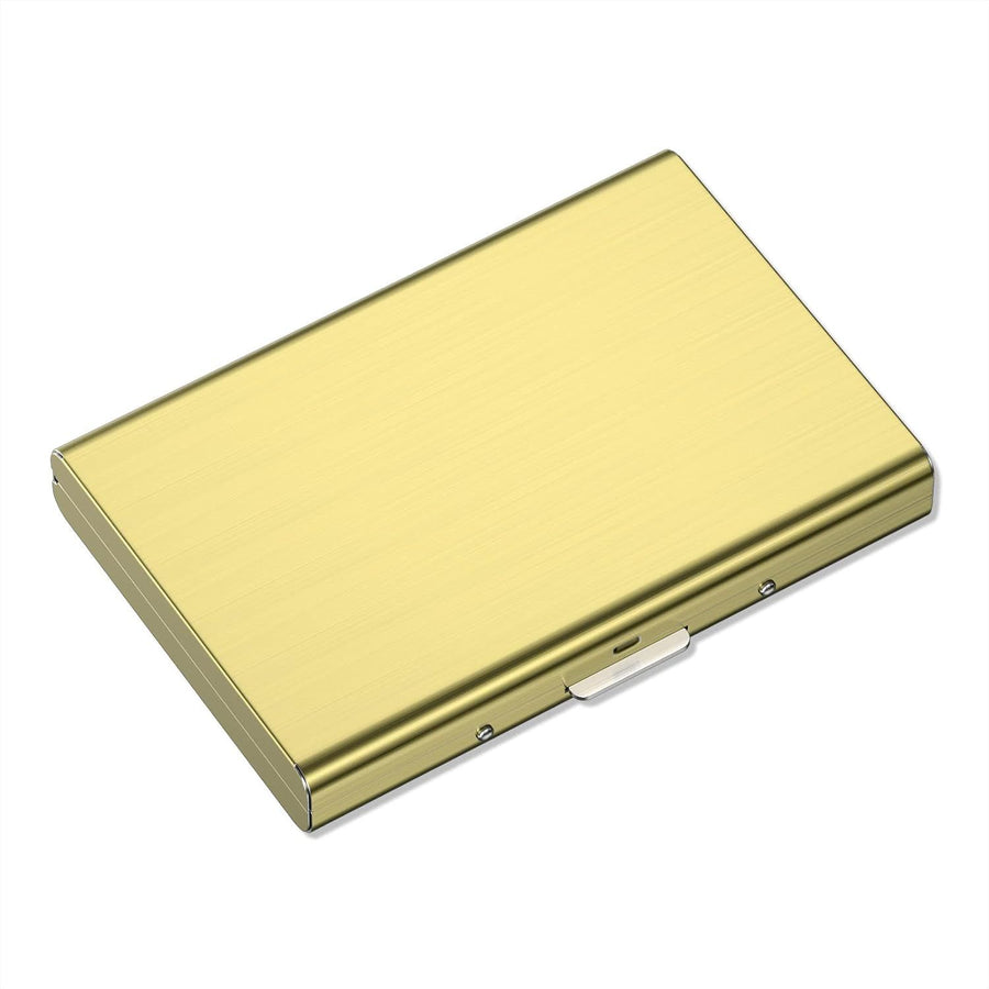 Credit Card Holder, RFID Blocking Slim Metal Credit Card Wallet, with Card Slots, for Women and Men. | RFID Blocking, Slim, 6 Card Slots (Gold)