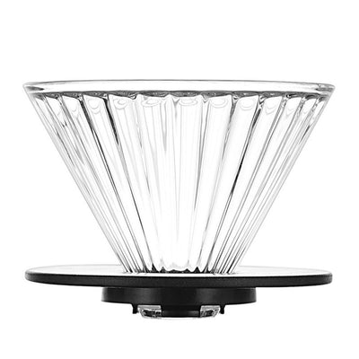 Glass Coffee Dripper , Borosilicate Glass &  Collar, glass coffee filter cup  Filters Portable Dripper for Daily Use