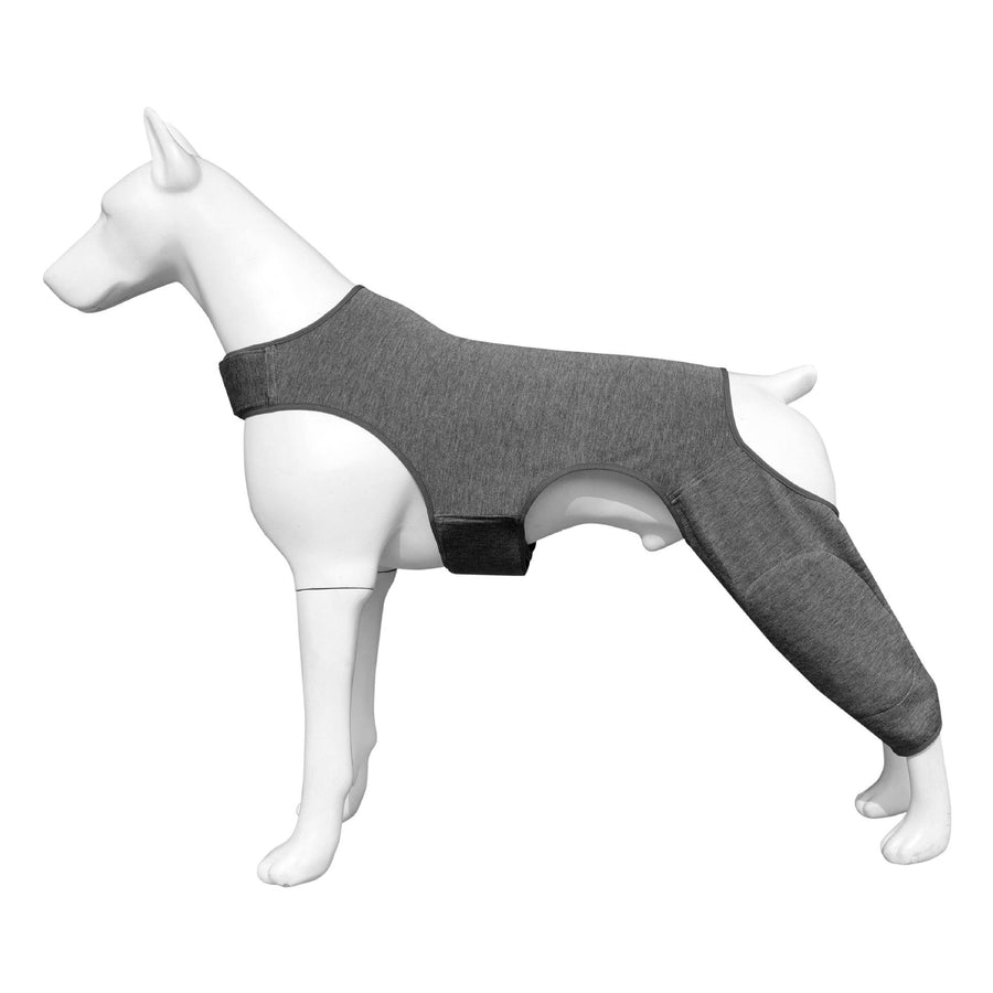 Right Left Leg Recovery Sleeve for Dogs Rear Legs, Pet Prevent Licking Wound Elbow Protector, Protective Wound Pants for Dogs for Sprain   Arthritis Joint Care Grey L