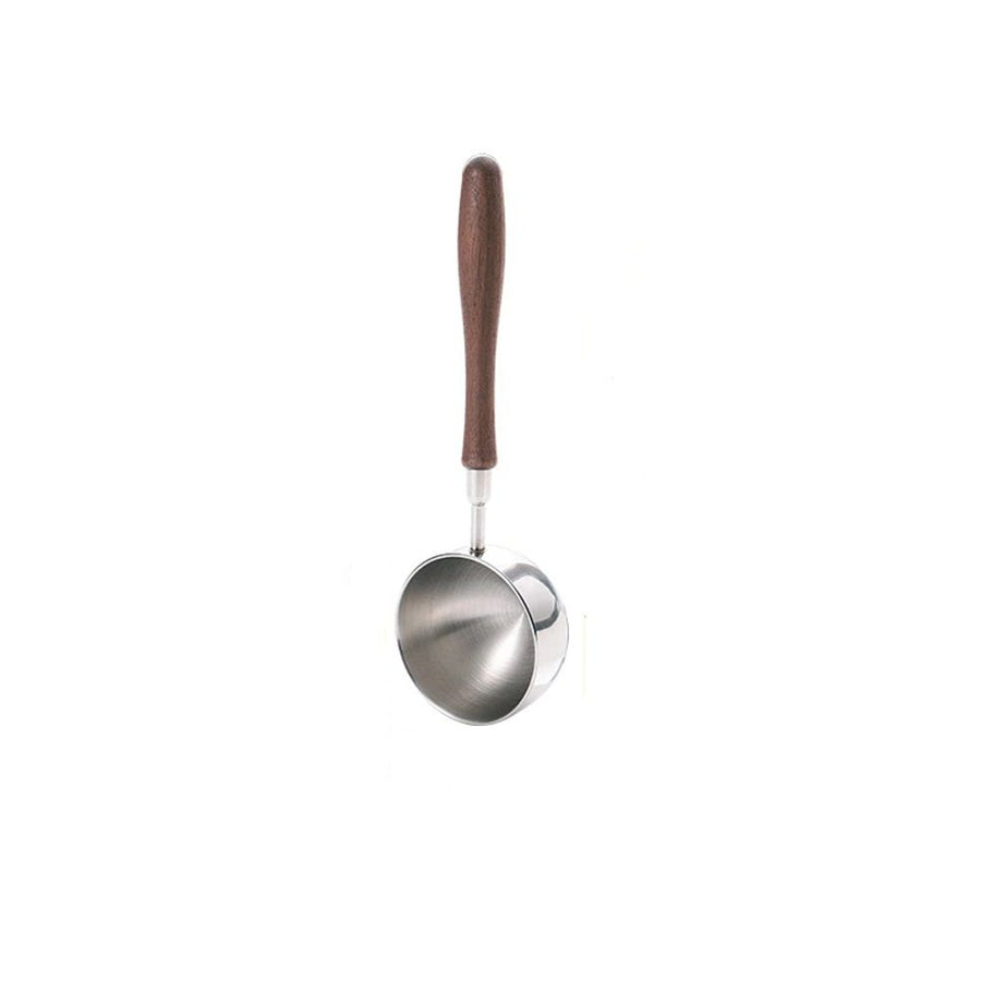 Vintage Coffee Scoop 30ml Capacity Retro 304 Stainless Steel Coffee Measuring Spoon Walnut Wooden Handle Coffee Scoop Kitchen Utensil  (walnut wood)