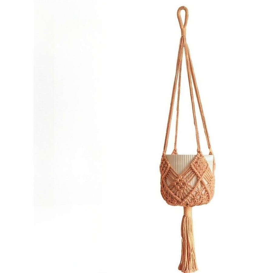 2 Pack Extra  Plant Hangers, up to  Pot Hanging Planter , Premium Cotton Rope Crochet Boho Hanging Planter Basket for Indoor & Outdoor Plants (Brown)