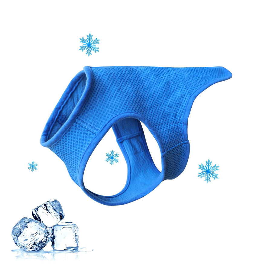 Dog Cooling Vest,Dog Cooling Jacket  – Easy On/Off Cooling Coat for Walks, Travel & Outdoors  for Outdoor Hunting Training and Camping (Blue, L)