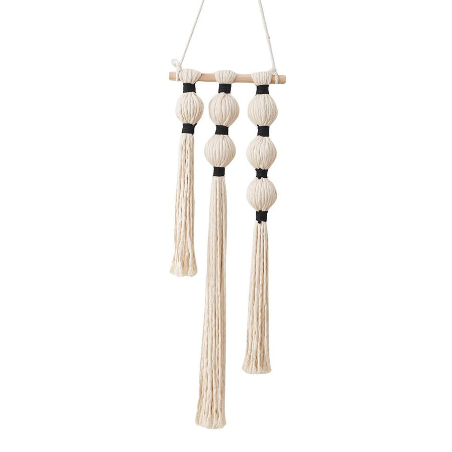 Wall Hanging Tassels Sphericity Cotton Textile  for Bedroom Living Room Decor , Natural Farmhouse Rope Ball Yarn Art