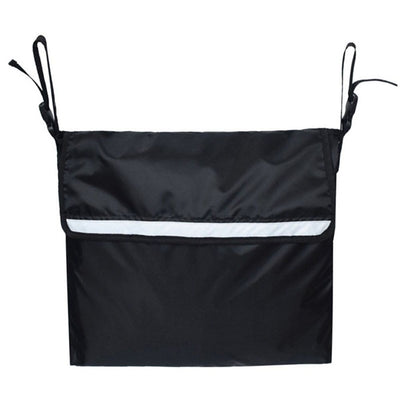 Wheelchair Bag,Wheelchair Backpack Bag,Waterproof,Wheel Chair Storage Tote Accessory-Large Capacity with Reflective Stripe for Walker Rollator Wheelchair Transport Chair（Black）