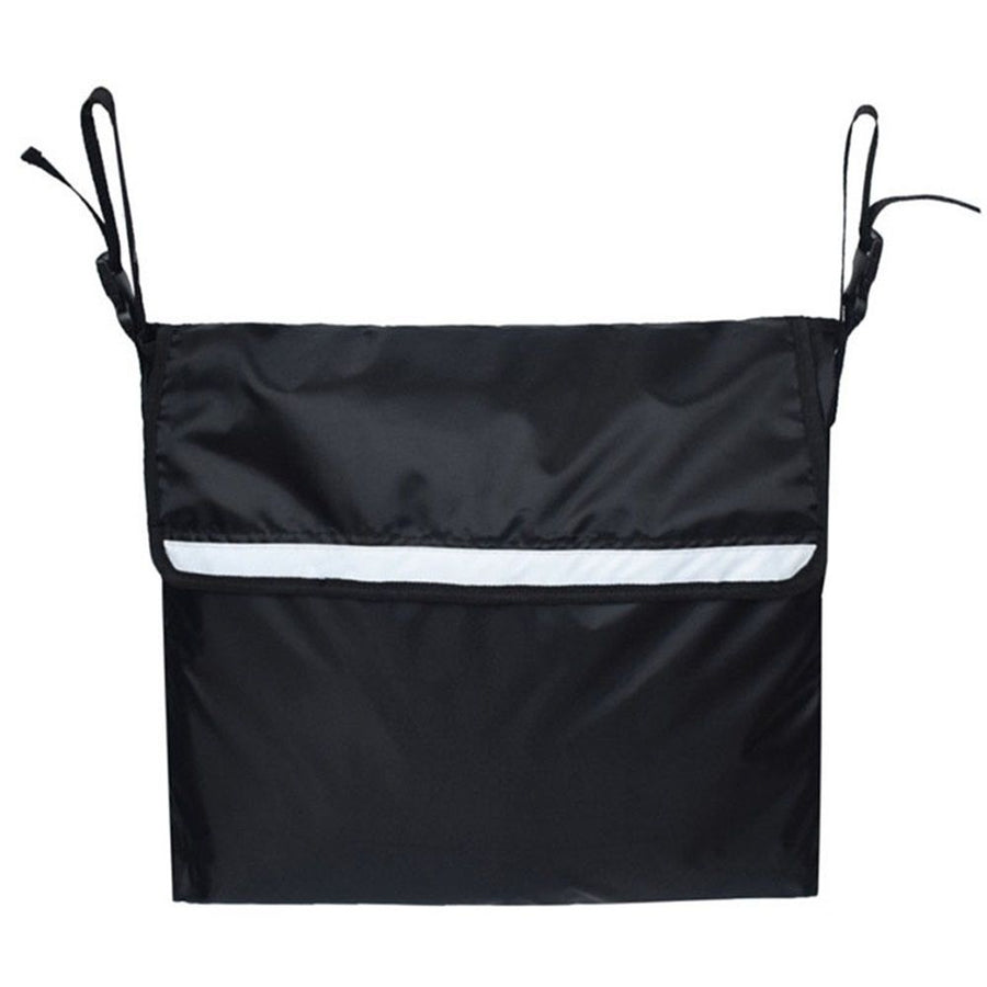 Wheelchair Bag,Wheelchair Backpack Bag,Waterproof,Wheel Chair Storage Tote Accessory-Large Capacity with Reflective Stripe for Walker Rollator Wheelchair Transport Chair（Black）