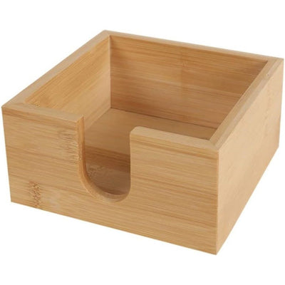 Cocktail party napkin holder, 1 square flat napkin holder - suitable for bars, dining tables or countertops, sturdy tissue napkin holder, restaurant decoration（natural wood color）