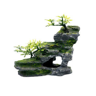 Medium Aquarium Rock Mountain Decor – Realistic Resin Landscape Ornament for Fish Tanks – Enhances Underwater Scenery, Easy to Clean, Safe for Fish