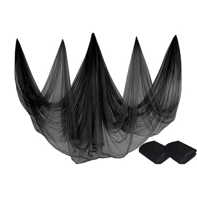 Mosquito Netting Garden Mesh Netting,Fly Bird Net Barrier Hunting Blind Plant Protecting Net, Black（2.4*6m）
