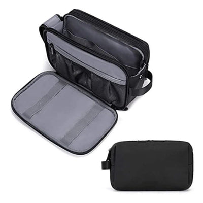 Toiletry Bag for Men, Travel Toiletry Organizer Dopp Kit Water-resistant Shaving Bag for Toiletries Accessories, Door Room Essentials, Black