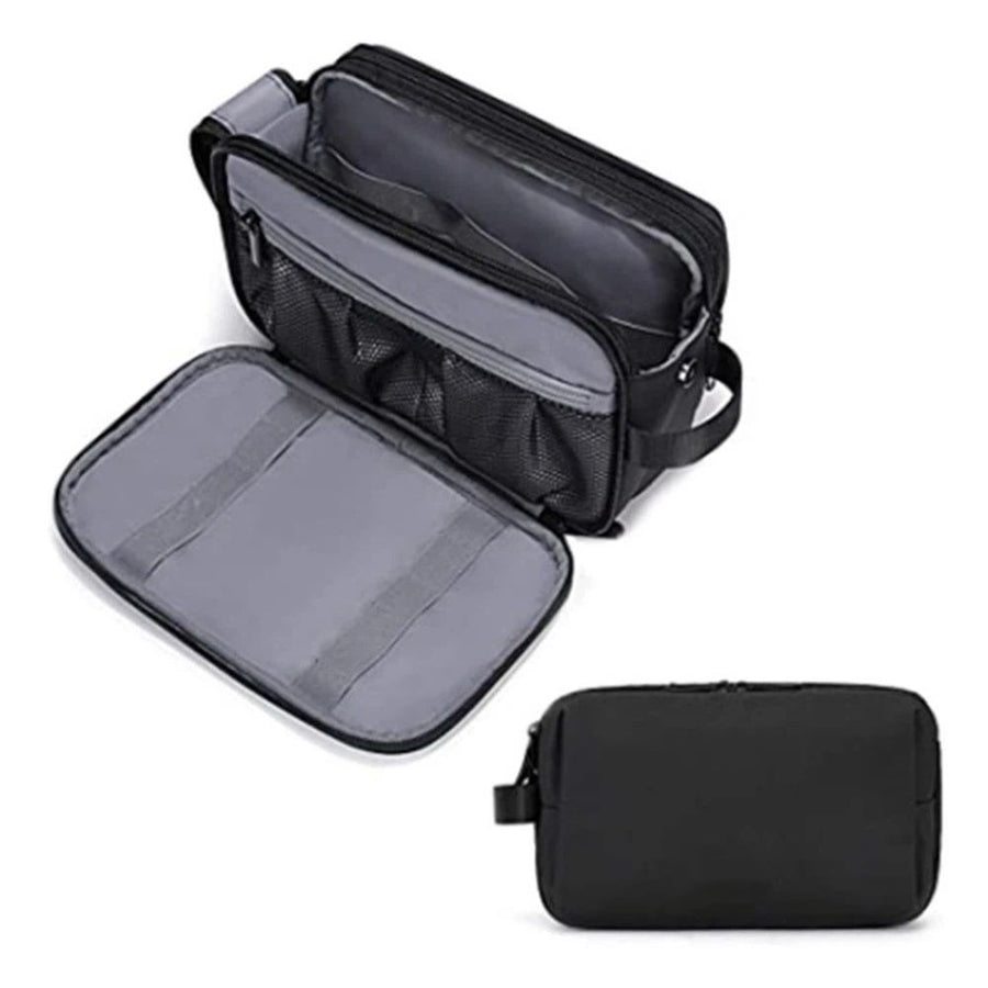 Toiletry Bag for Men, Travel Toiletry Organizer Dopp Kit Water-resistant Shaving Bag for Toiletries Accessories, Door Room Essentials, Black