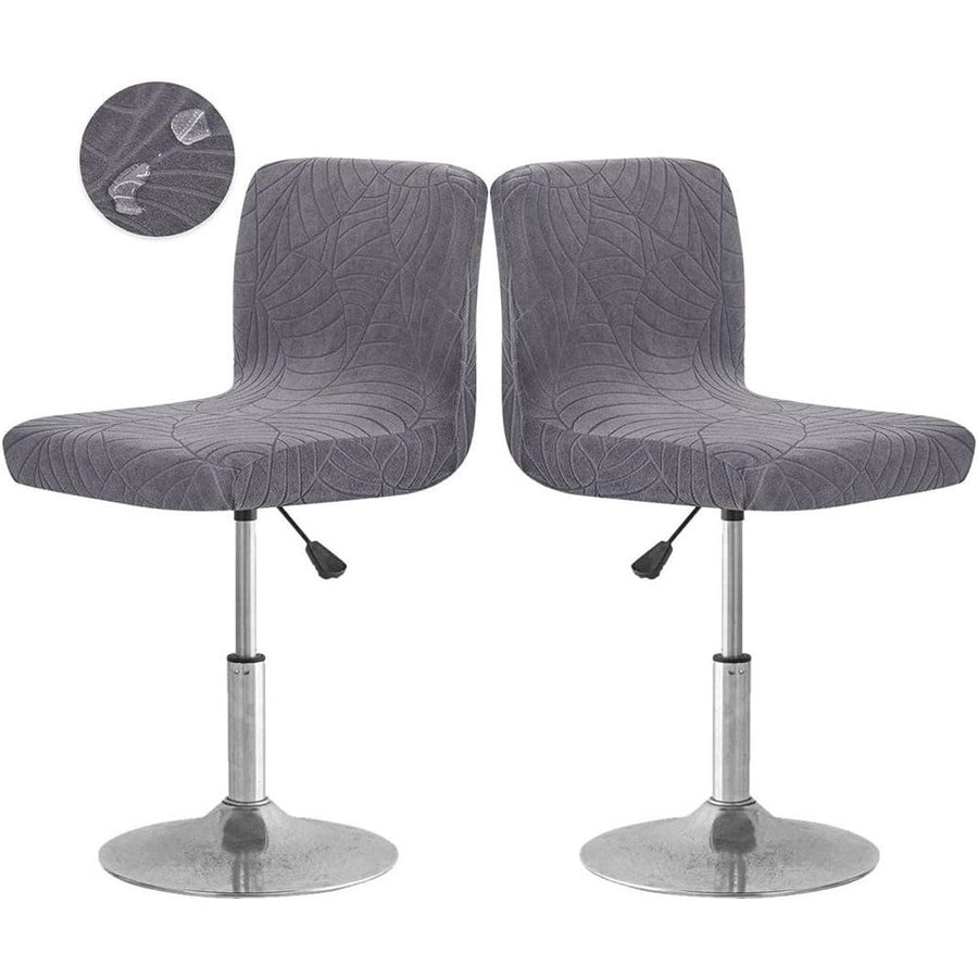 2 Pack Bar Stool Cover with Back Waterproof Counter Height Bar Stool Slipcovers Stretch Swivel Barstools Slipcovers Pub Counter Chairs Covers for Kitchen Island Home Bar Dark Gray