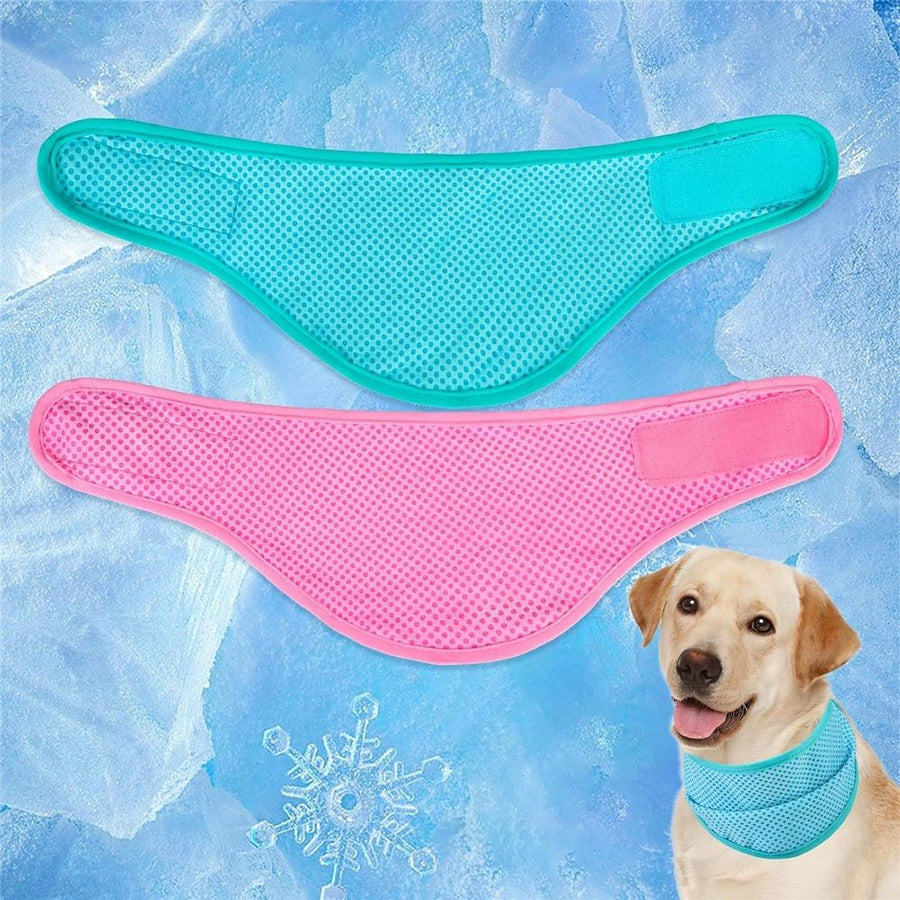 Dog Cooling Bandana - 2 Pack Instant Cooling Dog Bandanas, Chill Out Pet Cool Scarf Summer Essentials Ice Neck Cooler Wrap, Prevent Sunstroke for Small Medium Large Dogs (M)