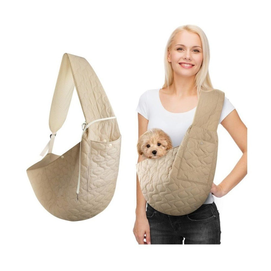 Dog Sling for Small Dogs, Front Dog Sling Carrier, Padded Adjustable Pet Soft Carrier with Adjustable Shoulder Strap, Travel Safety Harness Machine Washable for Small Cats Puppy Outdoor