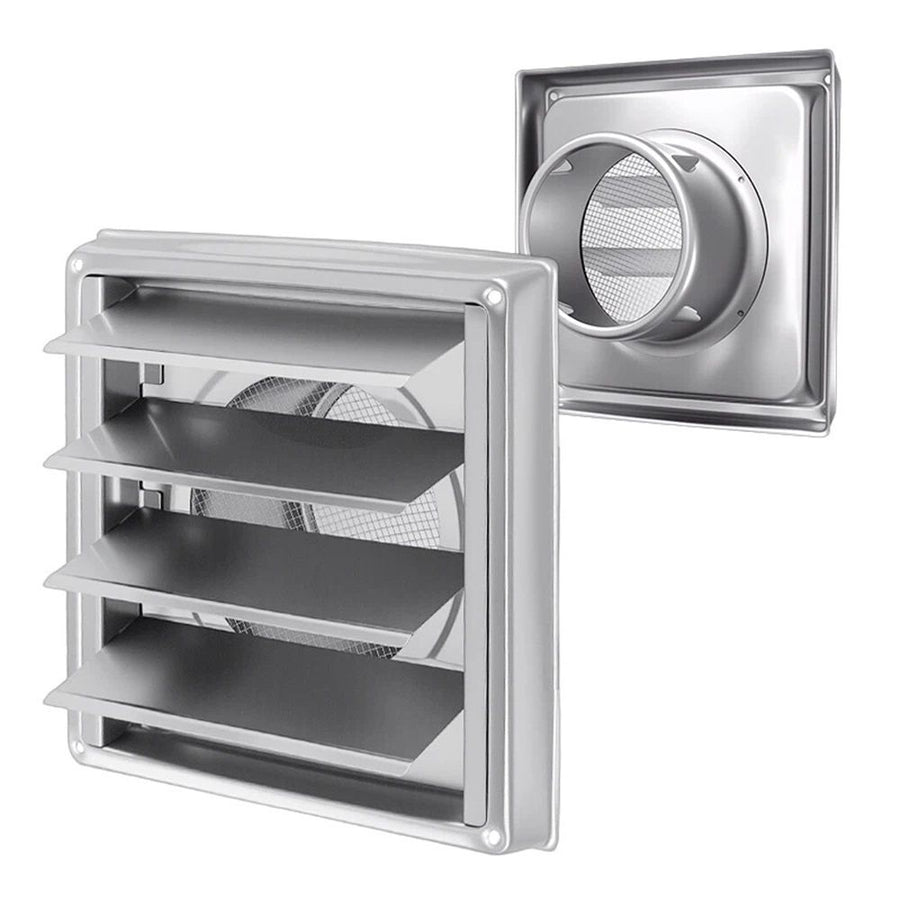 4 Inch Stainless Steel Dryer Vent Cover - Air Vent Gravity Moving Flap Grille,Stainless Steel Outdoor Exterior Wall Air Vent Cover for Bathroom Exhaust Vent Office Home