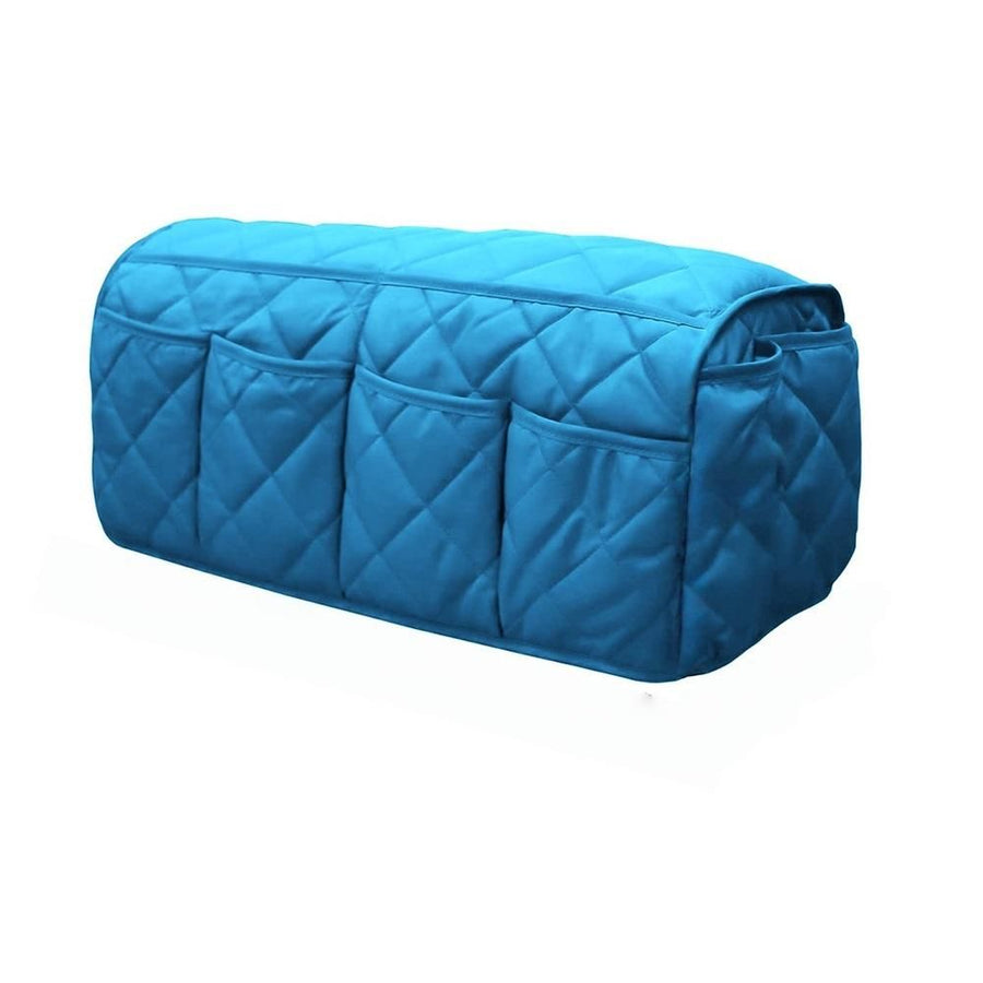 Sofa Armrest Organizer with Pockets, Non-Slip, Space-Saving, Fits Most Couches & Recliners, for TV Remote, Phone, Magazine, blue(only bag)