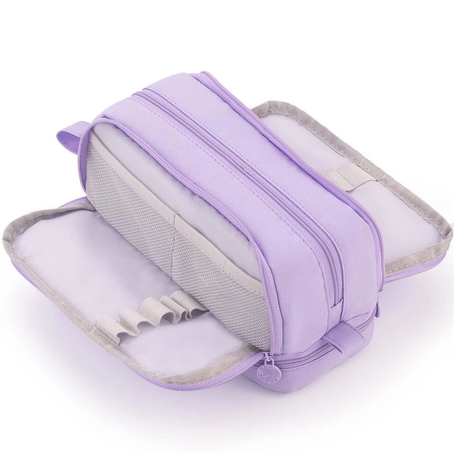 Pencil Case, Large Capacity Pencil Case Organizer; Big Pencil Pouch for College School Office Teen Boy Men Adult (lavender)