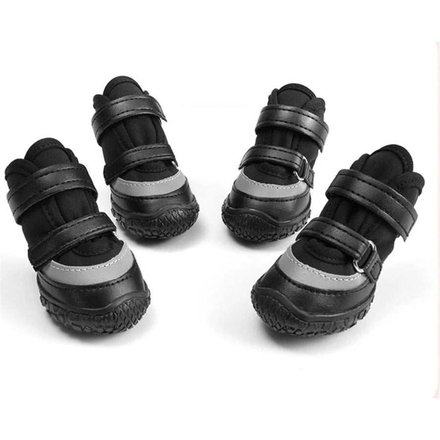 Dog Shoes for Small Dogs, Breathable Dog Boots Paw Protector for Hot Pavement Winter Snow, Dog Booties with Reflective Strips Rugged Anti-Slip Sole for Hardwood Floors Walking Black Size 2