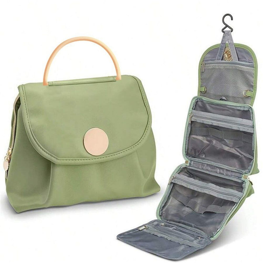 Small Hanging Toiletry Bag, Extra Compact Travel Organizer for Minimalist Adventures,Water-Resistant Cosmetic Bag, Perfect for Vacation, and Daily Use