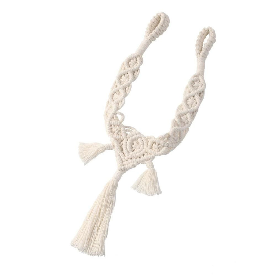 Curtain Tiebacks Holdbacks, 2pcs Bohemian Home Decoration Drapery Holdback Farmhouse Curtain Tie Back Holder by Hand-Woven Cotton Rope