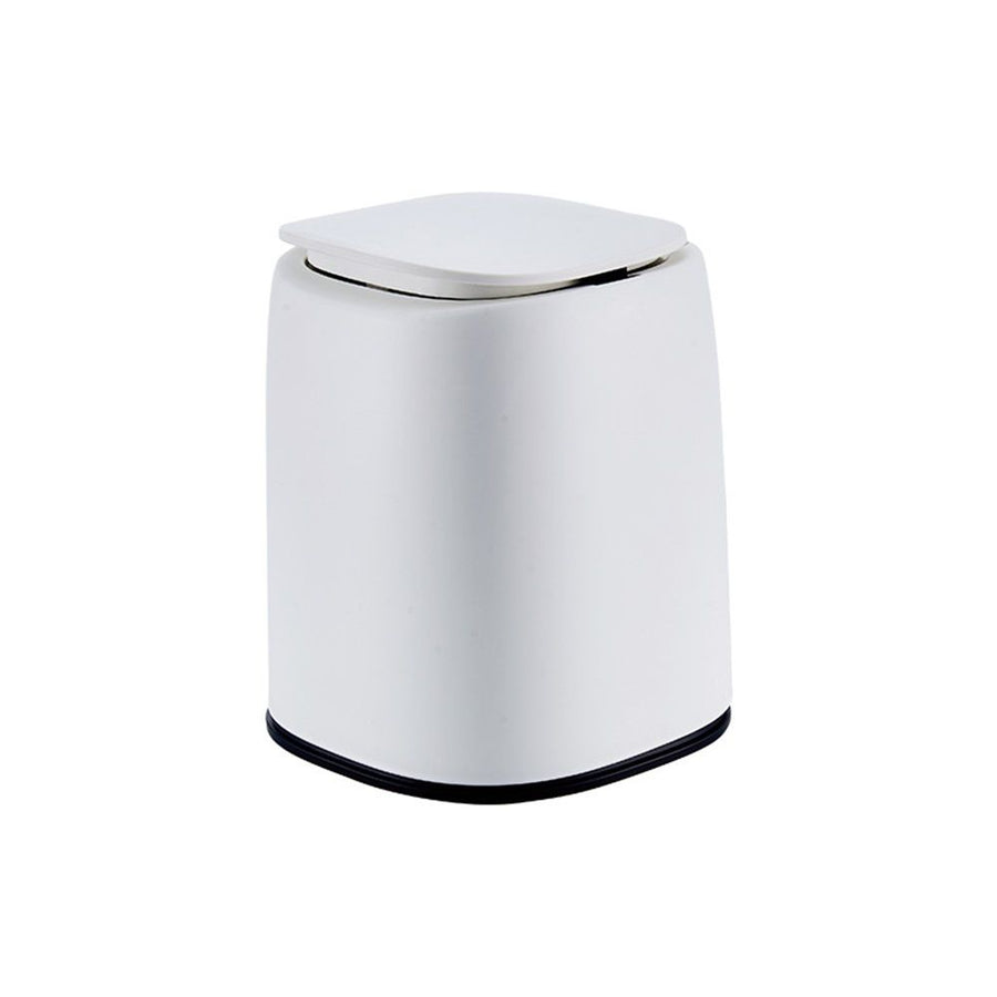 Mini Trash Can for Desk Stainless Steel mini Desk Trash can with Lid,Tiny Trash Can for Desk for Office, Home, Car（no Roll Bags）