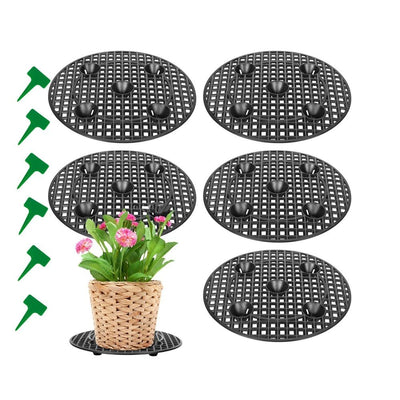 6 Pcs Big Potted Plant Stands - 12 Inch Patio & Deck Floor Protector,Plant Level Pot Elevator for Indoor Outdoor Garden Flower（Excluding flowers and flower pots）