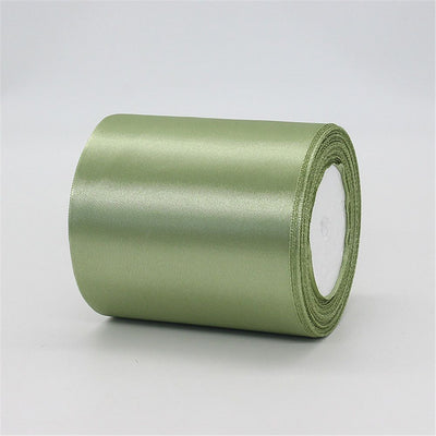 Green Satin Ribbon - 4 inch Wide, Double Face, Thick, 24 Yards/Roll for Wedding Party Supplies, Chair, Cake Decor, Large Bows, Flower Bouquet, Sewing, Crafts