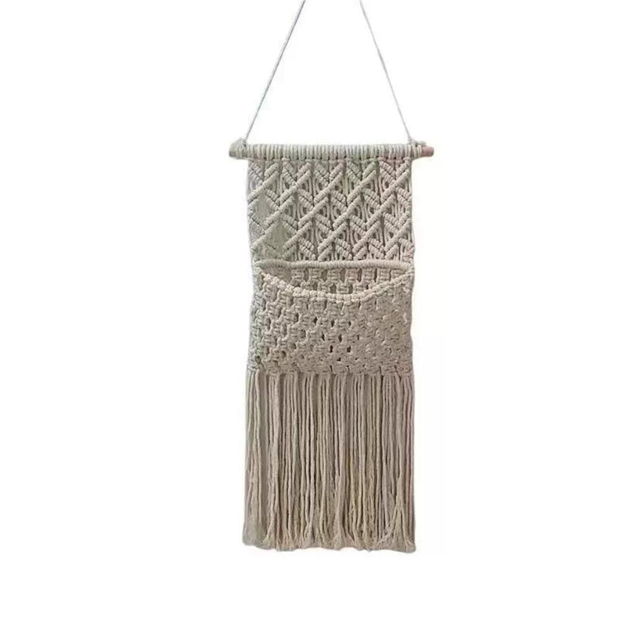 Organizer Wall Mounted, Hanging Woven Basket for Home Office Decor, the Door Key and Mail Letter Envelope Holder for Entryway Hallway