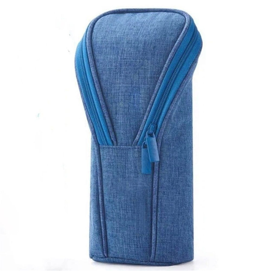 Pencil Case Pouch, Standing Pen Pouch Bag, Foldable Stand up Pencil Holder Organizer, Small Portable Pencil Box for School Office Supplies
