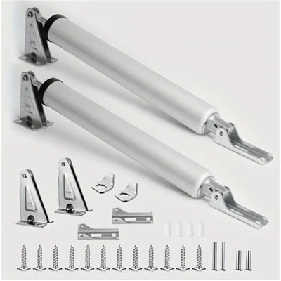 2 pack Silver Screen Door Closers, Storm Door Closer Medium Duty Screen Pneumatic Closer,Screen Security Doors Storm Door Smooth Door Closer
